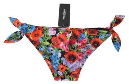 Dolce & Gabbana - Chic Floral Side Tie Bikini Bottom