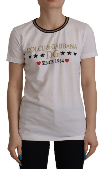 Dolce & Gabbana - Multicolor DG Print Round Neck Tee