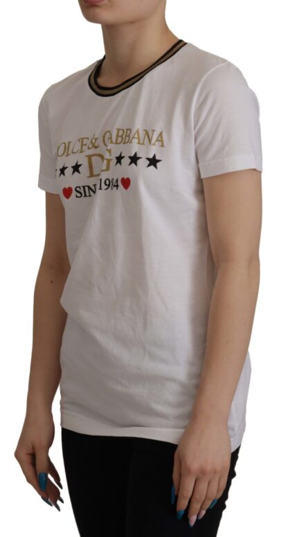 Dolce & Gabbana - Multicolor DG Print Round Neck Tee