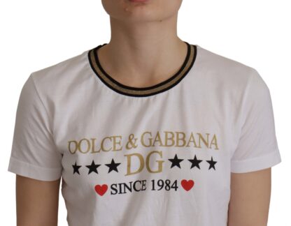 Dolce & Gabbana - Multicolor DG Print Round Neck Tee