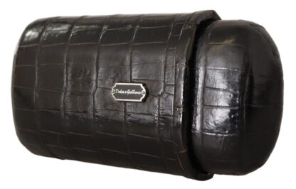 Dolce & Gabbana - Elegant Dual Slot Crocodile Leather Cigar Case