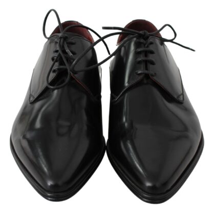 Dolce & Gabbana - Elegant Black Leather Derby Dress Shoes