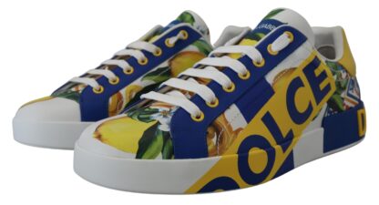 Dolce & Gabbana - Elegant Multicolor Leather Low Top Sneakers