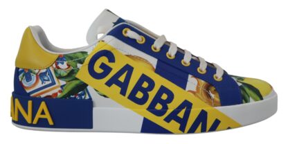 Dolce & Gabbana - Elegant Multicolor Leather Low Top Sneakers