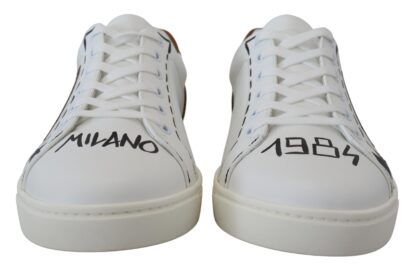 Dolce & Gabbana - Elegant White Leather Casual Sneakers