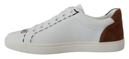 Dolce & Gabbana - Elegant White Leather Casual Sneakers