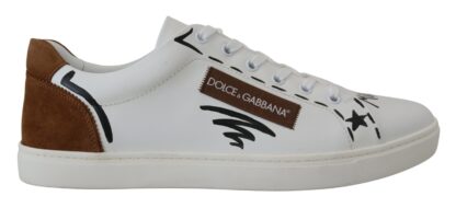 Dolce & Gabbana - Elegant White Leather Casual Sneakers