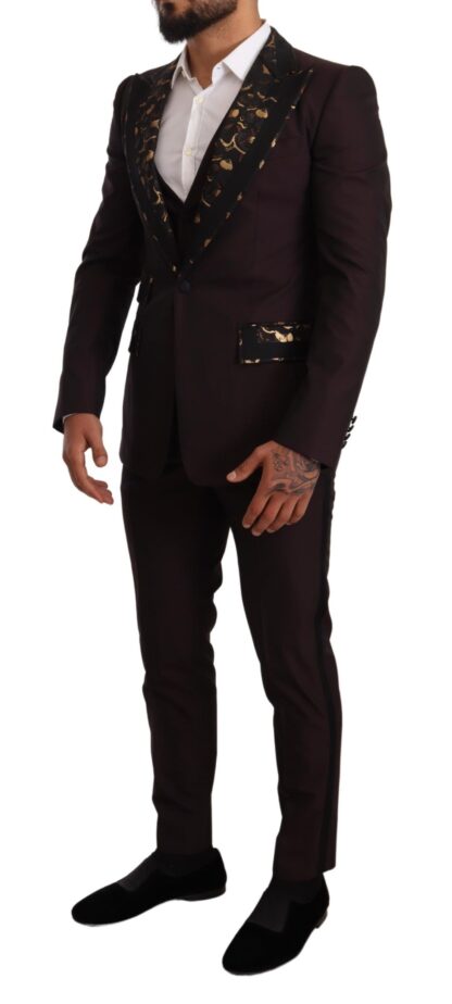 Dolce & Gabbana - Elegant Purple Slim Fit 3-Piece Suit