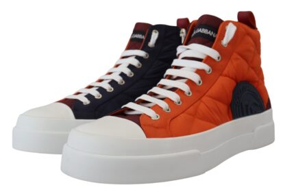 Dolce & Gabbana - Elevate Your Game: Orange High-Top Sneakers