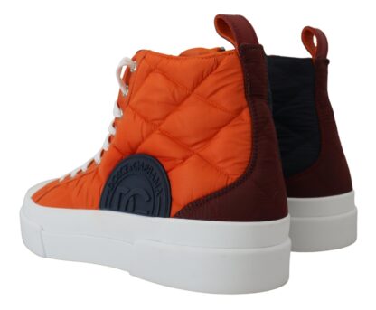 Dolce & Gabbana - Elevate Your Game: Orange High-Top Sneakers