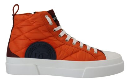 Dolce & Gabbana - Elevate Your Game: Orange High-Top Sneakers