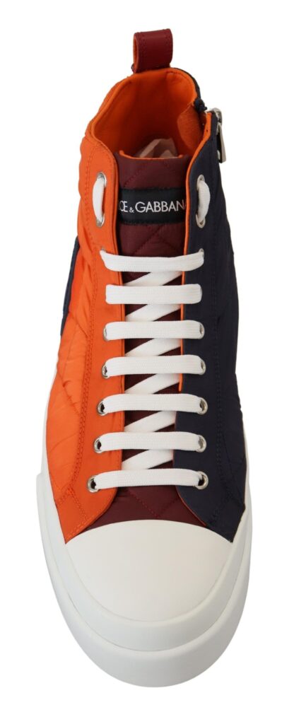 Dolce & Gabbana - Elevate Your Game: Orange High-Top Sneakers