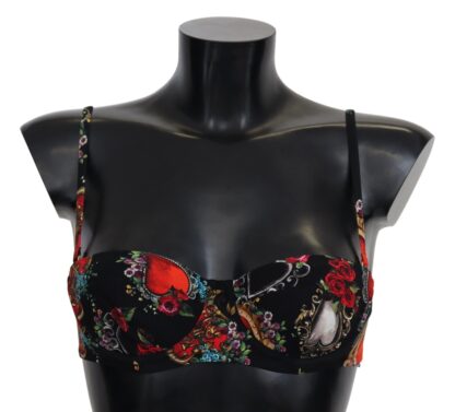 Dolce & Gabbana - Chic Floral Heart Print Bikini Top