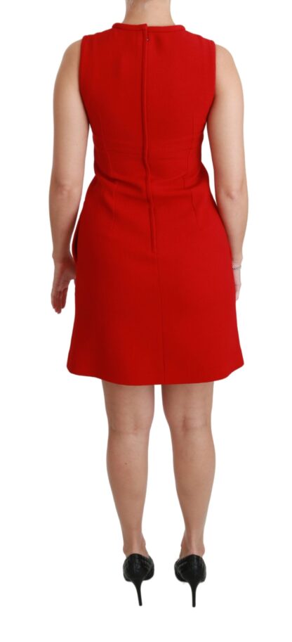 Dolce & Gabbana - Chic Red Wool Shift Mini Dress