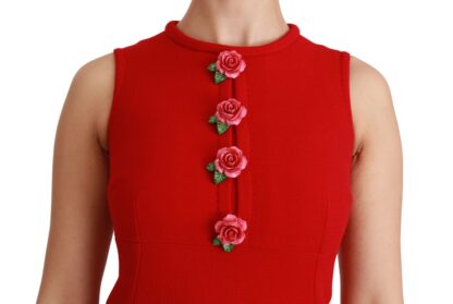 Dolce & Gabbana - Chic Red Wool Shift Mini Dress