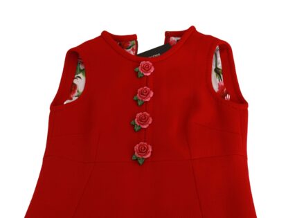 Dolce & Gabbana - Chic Red Wool Shift Mini Dress