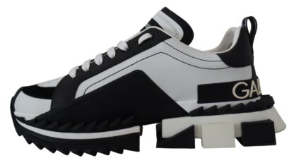 Dolce & Gabbana - Super King Leather Sneakers - White & Black