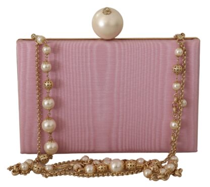 Dolce & Gabbana - Chic Pink Silk Crossbody Evening Bag