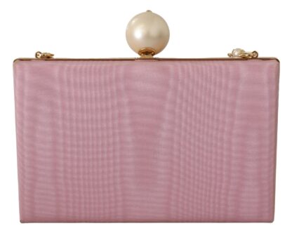 Dolce & Gabbana - Chic Pink Silk Crossbody Evening Bag