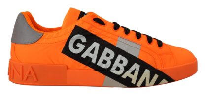 Dolce & Gabbana - Elegant Orange Casual Sneakers