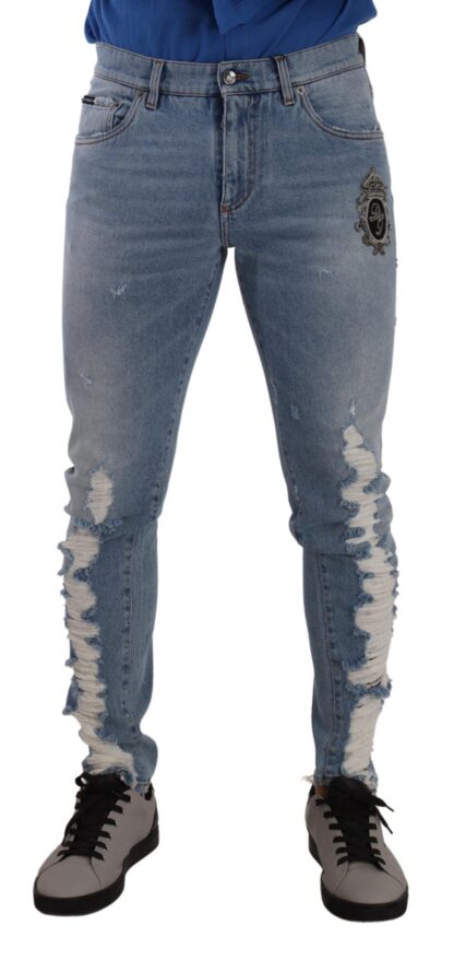 Dolce & Gabbana - Elegant Slim Light Blue Denim Jeans