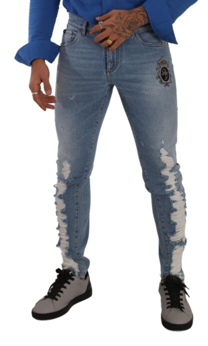 Dolce & Gabbana - Elegant Slim Light Blue Denim Jeans