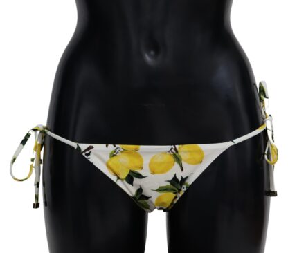 Dolce & Gabbana - Multicolor Lemon Print Bikini Bottom