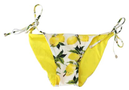 Dolce & Gabbana - Multicolor Lemon Print Bikini Bottom