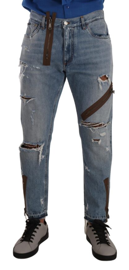 Dolce & Gabbana - Chic Light Blue Distressed Denim Jeans