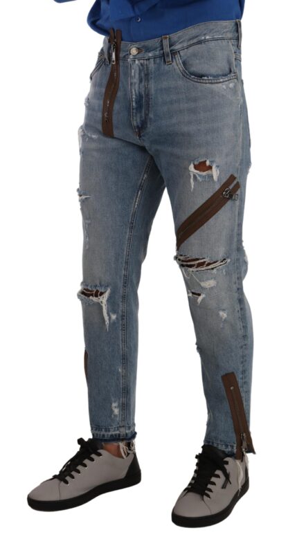 Dolce & Gabbana - Chic Light Blue Distressed Denim Jeans