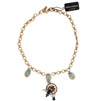 Dolce & Gabbana - Multicolor Crystal Bee Statement Necklace