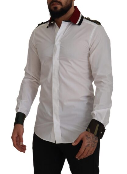 Dolce & Gabbana - Elegant Slim Fit White Cotton Dress Shirt