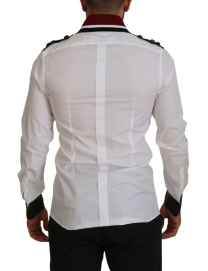 Dolce & Gabbana - Elegant Slim Fit White Cotton Dress Shirt