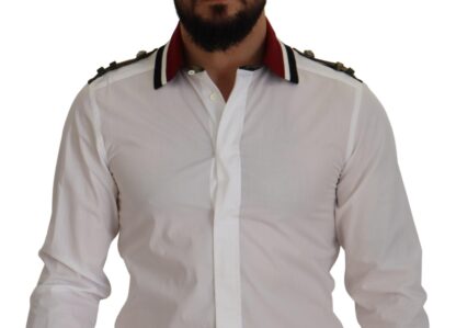 Dolce & Gabbana - Elegant Slim Fit White Cotton Dress Shirt