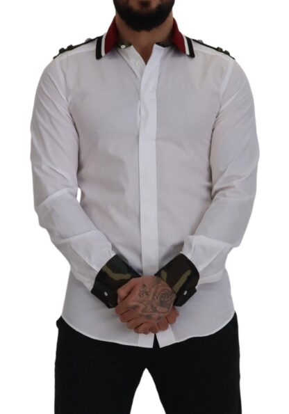 Dolce & Gabbana - Elegant Slim Fit White Cotton Dress Shirt