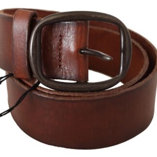 Costume National - Elegant Brown Leather Fashion Belt