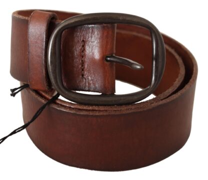 PLEIN SUD - Chic Genuine Leather Waist Belt in Brown