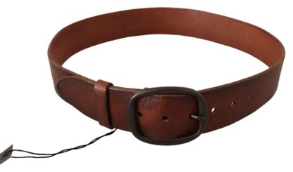 PLEIN SUD - Chic Genuine Leather Waist Belt in Brown