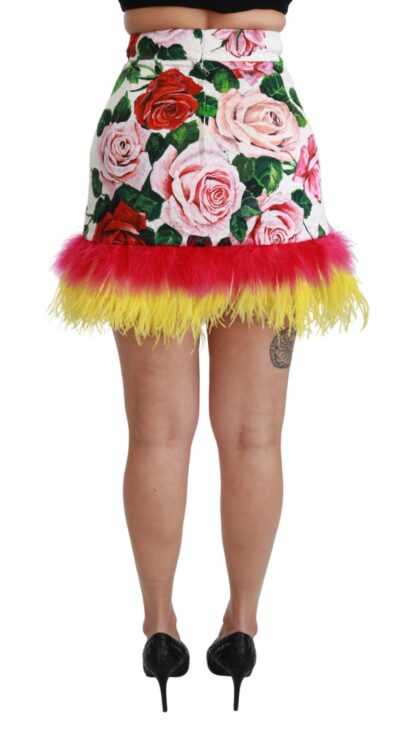 Dolce & Gabbana - Floral Elegance High Waist Mini Skirt