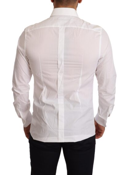 Dolce & Gabbana - Elegant White Cotton Poplin Shirt with Love Patch