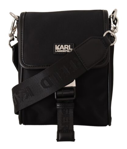 Karl Lagerfeld - Elegant Black Nylon Crossbody Bag