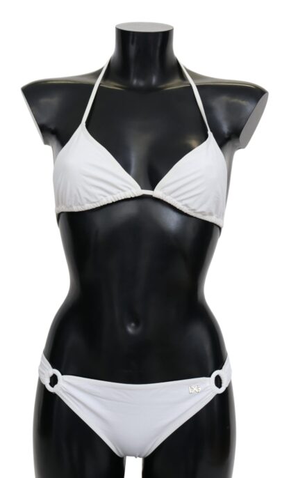 Dolce & Gabbana - Chic White Two-Piece Bikini Set