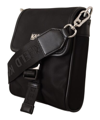 Karl Lagerfeld - Elegant Black Nylon Crossbody Bag