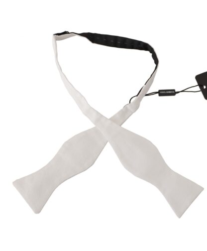 Dolce & Gabbana - Elegant White Silk Tie for Sophisticated Gentlemen