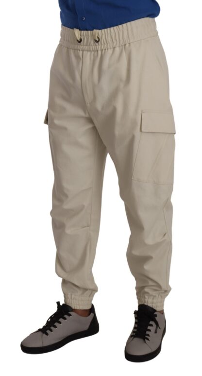 Dolce & Gabbana - Off White Cotton Jogger Cargo Sweatpants