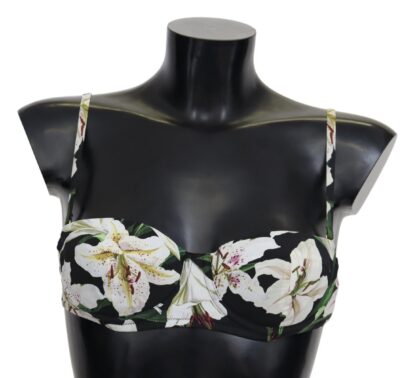 Dolce & Gabbana - Elegant Floral Print Bikini Top