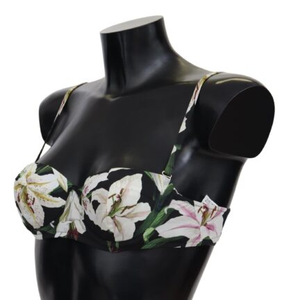 Dolce & Gabbana - Elegant Floral Print Bikini Top