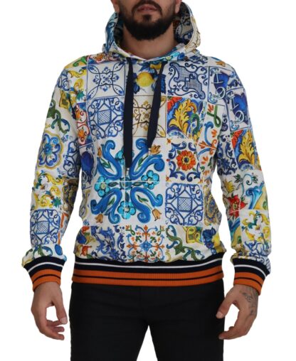 Dolce & Gabbana - Majolica Print Cotton Hooded Sweater