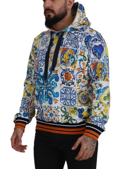 Dolce & Gabbana - Majolica Print Cotton Hooded Sweater