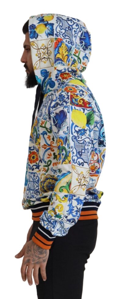 Dolce & Gabbana - Majolica Print Cotton Hooded Sweater